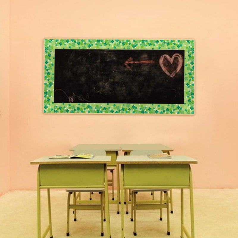 Ceiba Tree Shamrocks Bulletin Board Border St. Patrick Day Irish Green Paper Bulletin Trim for Classroom Decorations Chalkboard Whiteboard Decor 36 Feet - Image 4